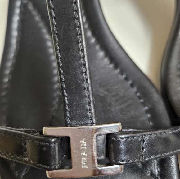 Vintage PRADA open toe slingback kitten heels sandals Size 39.5 / US 8.5 - Picture 7 of 15